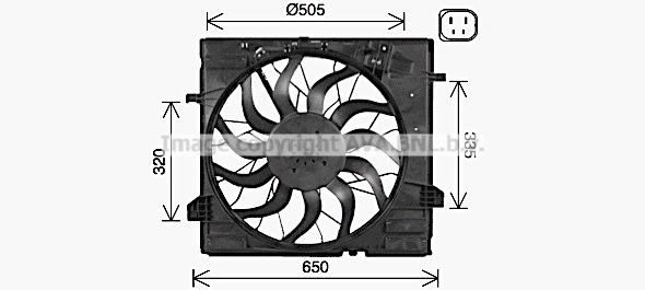 PRASCO Radiaatori ventilaator MS7734 MS7734 Radiaatori ventilaator PRASCO MERCEDES-BENZ GLC