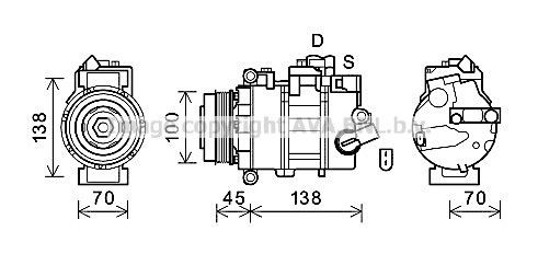 PRASCO Ilmastoinnin kompressori VNAK384 VNAK384 PRASCO Ilmastoinnin kompressori VW CADDY