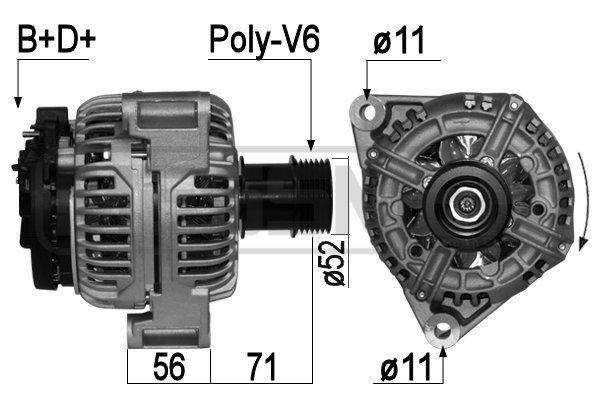 MESSMER Dynamo 209045A Dynamo MESSMER Saab 9-5 209045A