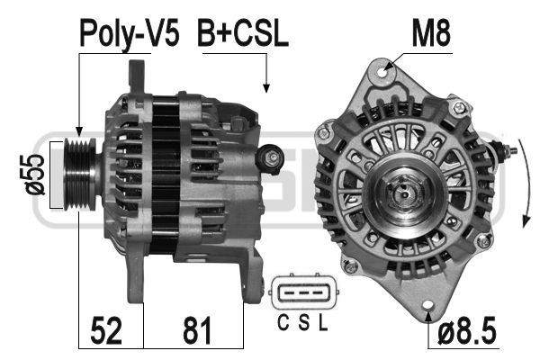 MESSMER Alternatore 209355A 209355A Dinamo MESSMER Jeep