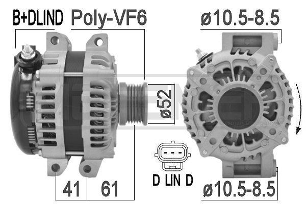 MESSMER Dynamo / Alternator 209460A Wisselstroomdynamo JEEP MESSMER 209460A