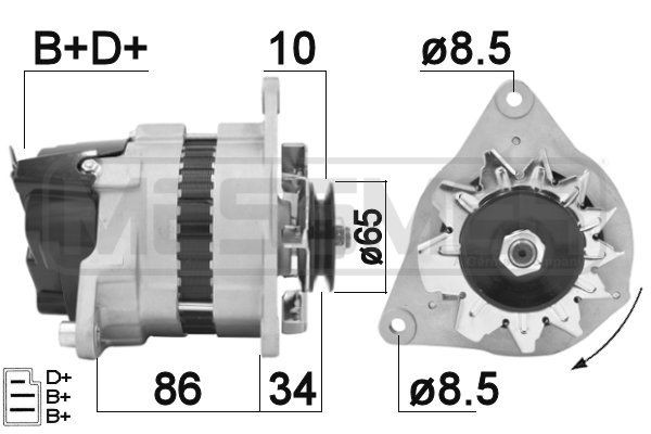 MESSMER Alternatore 210343A MESSMER 210343A Generatore Marina Coupe prezzo