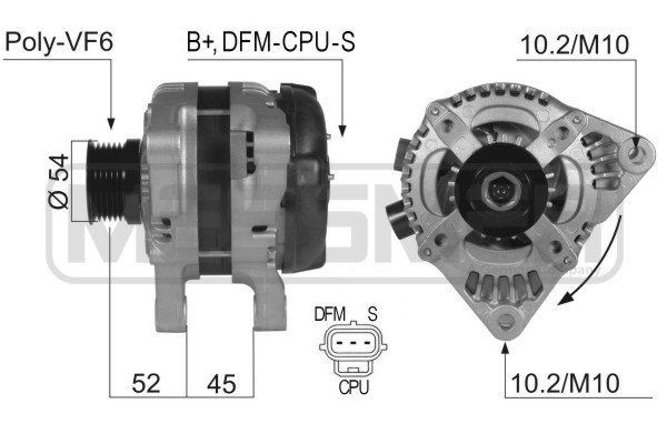 MESSMER Dynamo 210358A Dynamo MAZDA MESSMER 210358A