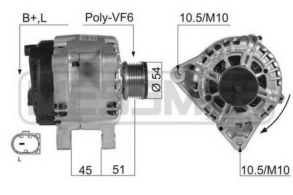 MESSMER Dynamo 210436A Dynamo MESSMER MAZDA 210436A