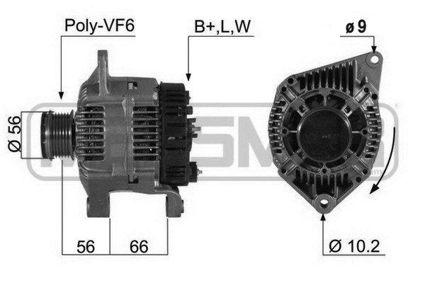 MESSMER Lichtmaschine 210490A Alternator MESSMER AMAZON 210490A günstig