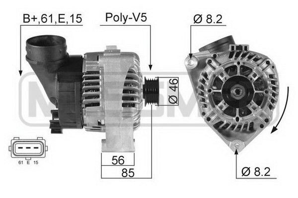 MESSMER Alternator 210522A BMW 7 Series MESSMER alternator 210522A