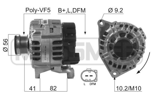 MESSMER Δυναμό 210524A Δυναμό MESSMER Seat INCA 210524A
