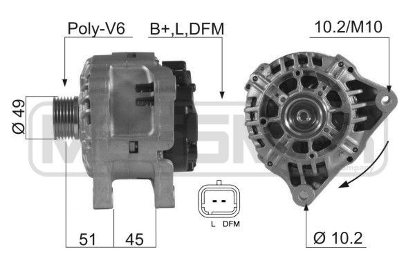 MESSMER Dynamo 210545A Dynamo MESSMER Citroën XM 210545A
