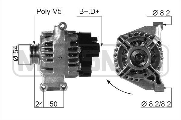 MESSMER Ģenerators 210663A Ģenerators MESSMER Alfa Romeo 145 210663A