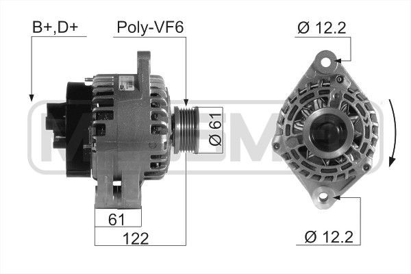 MESSMER Ģenerators 210665A Ģenerators MESSMER Alfa Romeo 145 210665A