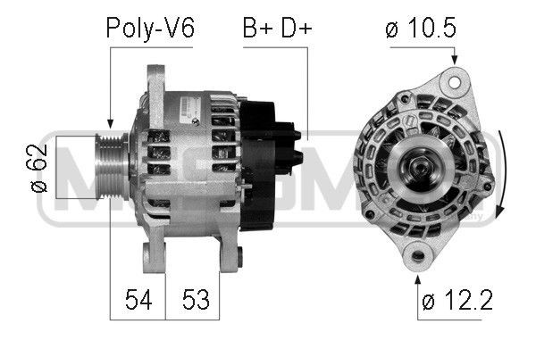 MESSMER Ģenerators 210759A 210759A Ģenerators ALFA ROMEO 145 MESSMER