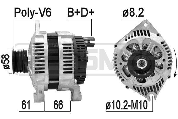 MESSMER Alternador 210849A Motor de arranque alternador PEUGEOT MESSMER 210849A