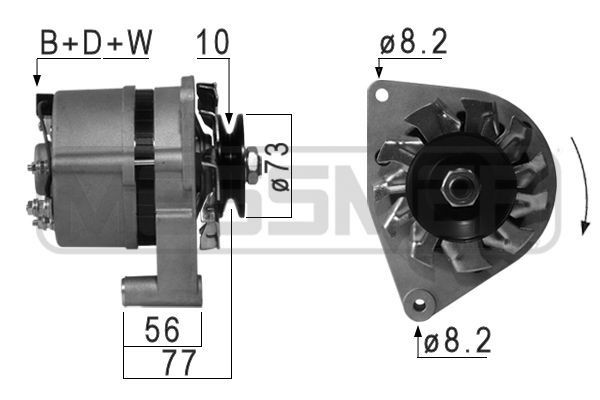 MESSMER Dynamo / Alternator 210885A MESSMER Generator JEEP 210885A