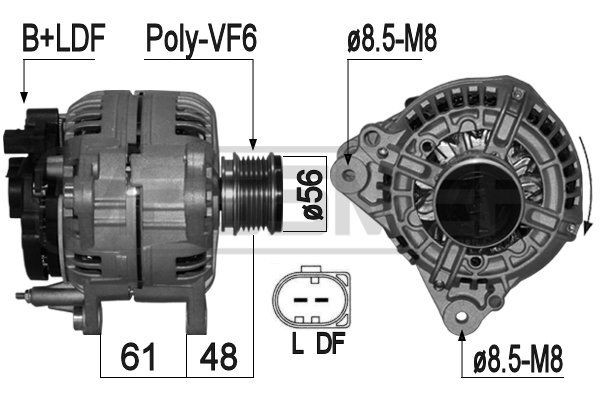 MESSMER Alternatore 210944A 210944A costo Alternatore MESSMER Volkswagen TOURAN