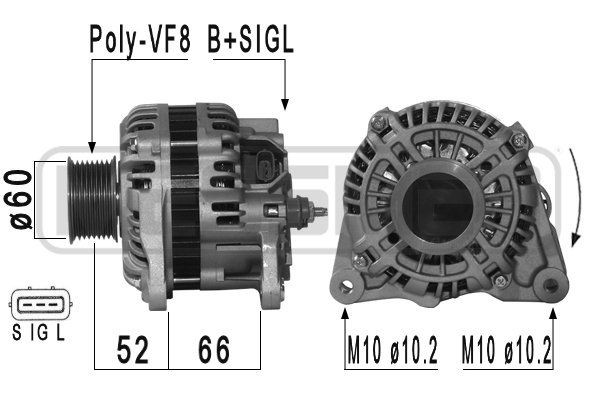 MESSMER Dynamo 210954A Dynamo MESSMER MAZDA 210954A