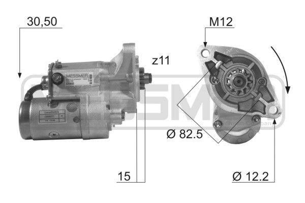 MESSMER Motor de arranque 220005A 220005A Motor de arranque MESSMER BMW Série 7