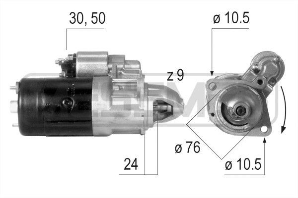 MESSMER Starter motor 220091A 220091A MESSMER starter motor for BMW 5 Series