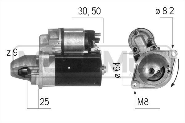 MESSMER Anlasser 220211A Starter Motor MESSMER Suzuki JIMNY 220211A