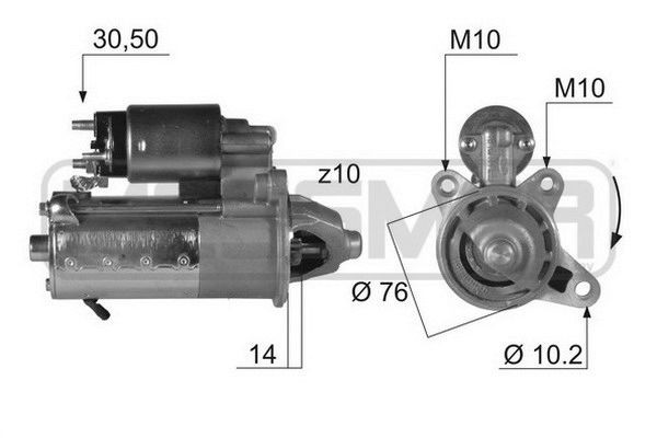 MESSMER Starter 220414A Startmotor MESSMER Ford StreetKA 220414A