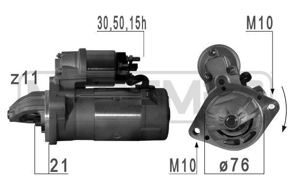 MESSMER Motor de arranque 220457A Motor de arranque MESSMER BMW Série 7 220457A