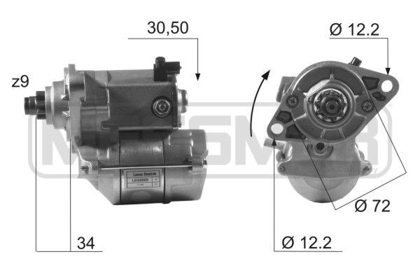 MESSMER Starteris 220482A MESSMER 220482A Starteris Honda Civic IV Hatchback lēti