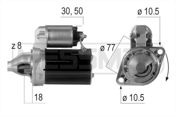 MESSMER Anlasser 220595A Motor Anlasser MESSMER PONY 220595A günstig