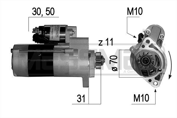MESSMER Starter 220642A Startmotor NISSAN MESSMER 220642A
