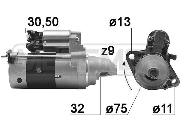 MESSMER Startmotor 220958A Startmotoren MESSMER STREAM 220958A goedkoop