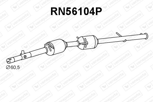 VENEPORTE Catalyseur RN56104P Pot catalytique VENEPORTE FIAT RN56104P