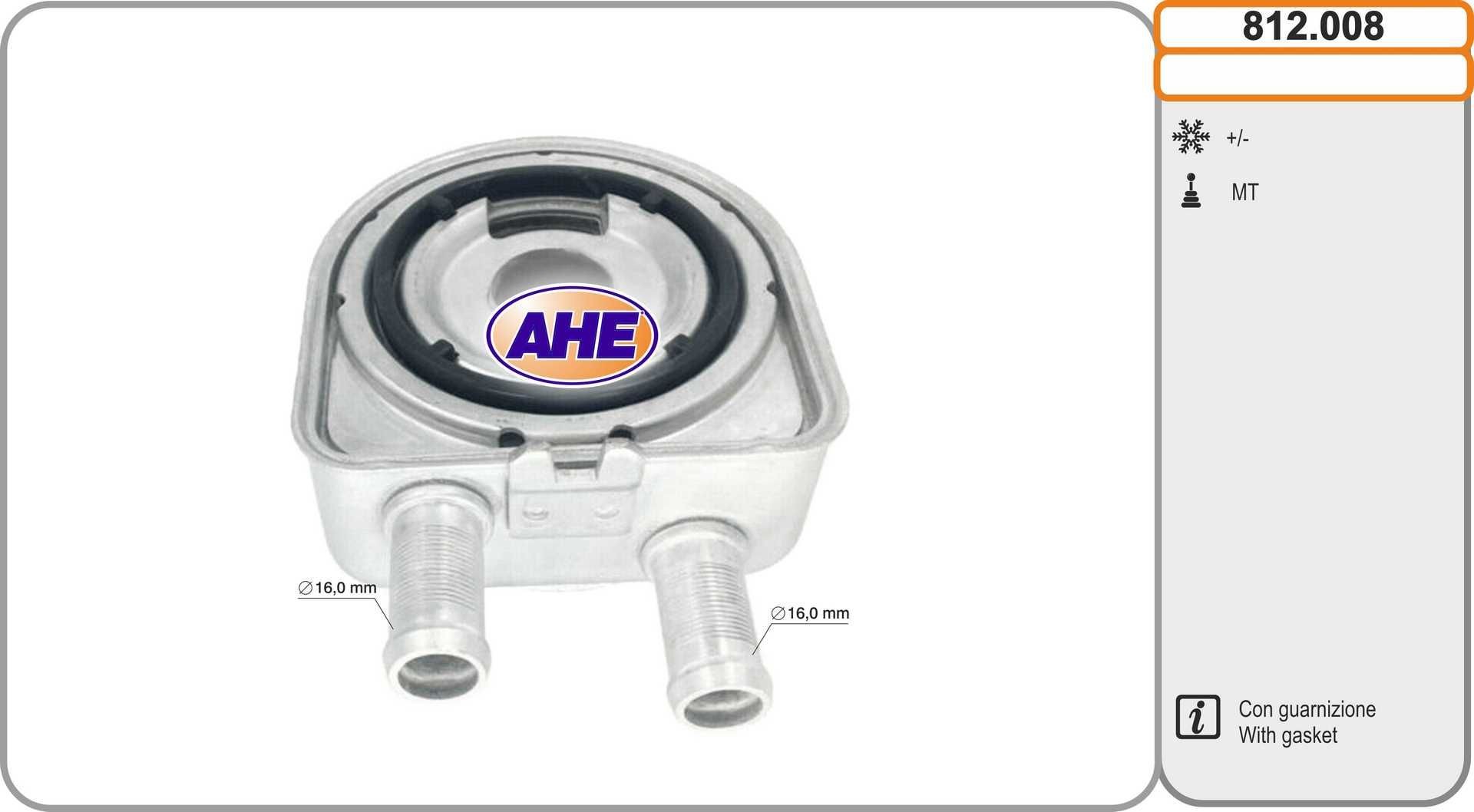 AHE Chladič motorového oleja 812.008 812.008 Chladič motorového oleja KIA CEE'D AHE