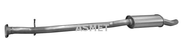 ASMET Mittenljuddämpare 14.051 14.051 ASMET mellan ljuddämpare NISSAN QASHQAI