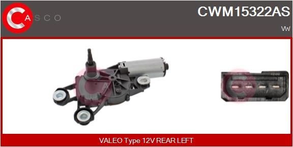 CASCO Ruitenwissermotor CWM15322AS Volkswagen EOS Ruitenwissermotor CASCO CWM15322AS