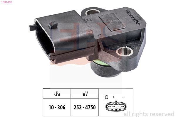 Turbodruksensor EPS 1.993.392 EPS 1.993.392 MAP sensor SSANGYONG RODIUS 2008