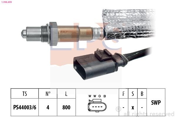 EPS Lambdasonde 1.998.499 EPS 1.998.499 Lambdasonde sensor Arteon (3H7) originele prijs