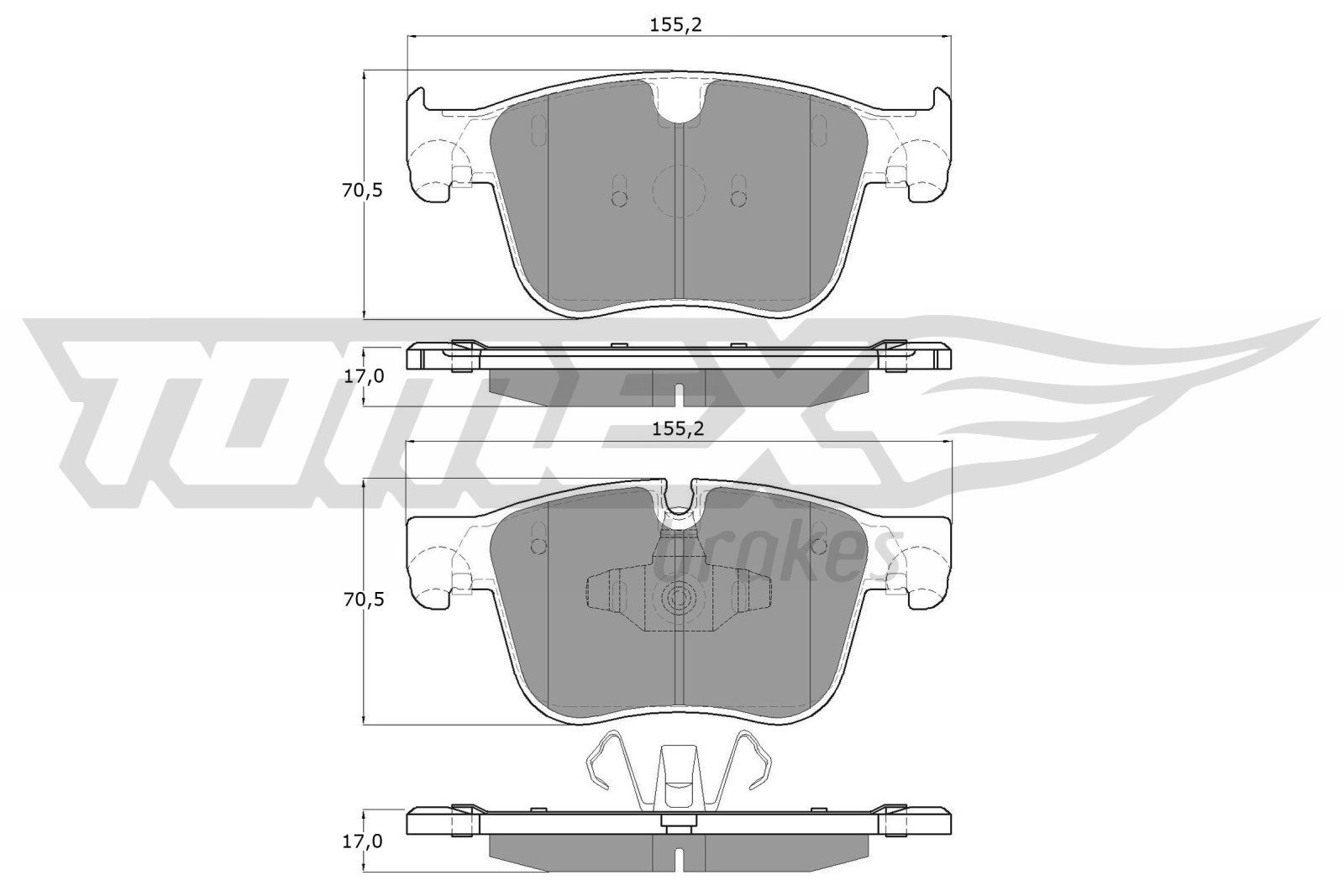 TOMEX brakes Remblokken TX 17-291 TX 17-291 TOMEX brakes Remblokken Citroën goedkoop