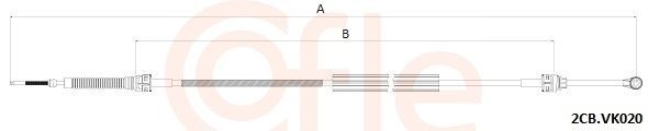 COFLE Cabo de aço, caixa de velocidades 2CB.VK020 Cabos seletor velocidades COFLE Seat LEON 2CB.VK020