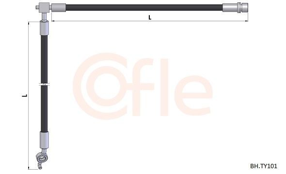 COFLE Tubo flexível de travão BH.PE036 BH.PE036 Flexível de freio CITROËN C4 COFLE