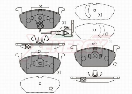 AP XENERGY Plaquettes de frein X41285 X41285 Plaquette SEAT IBIZA AP XENERGY