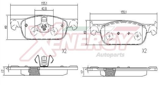 AP XENERGY Bremseklodser X41290 Klodser AP XENERGY TRAFIC X41290 billig