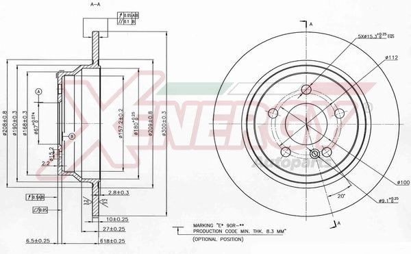 AP XENERGY Piduriketas X601127 X601127 Pidurikettad AP XENERGY MERCEDES-BENZ GLK