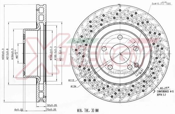 AP XENERGY Δισκόπλακα X602290 AP XENERGY Δισκόπλακα MERCEDES-BENZ X602290