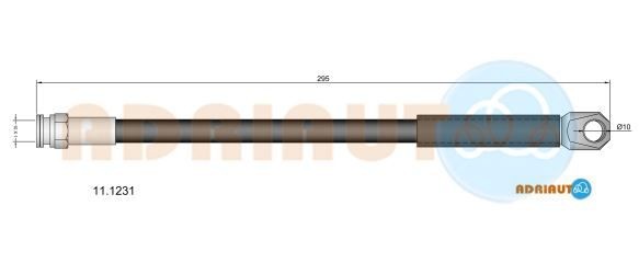 ADRIAUTO Tubo flexível de travão 11.1231 Flexível de freio ADRIAUTO HYUNDAI 11.1231