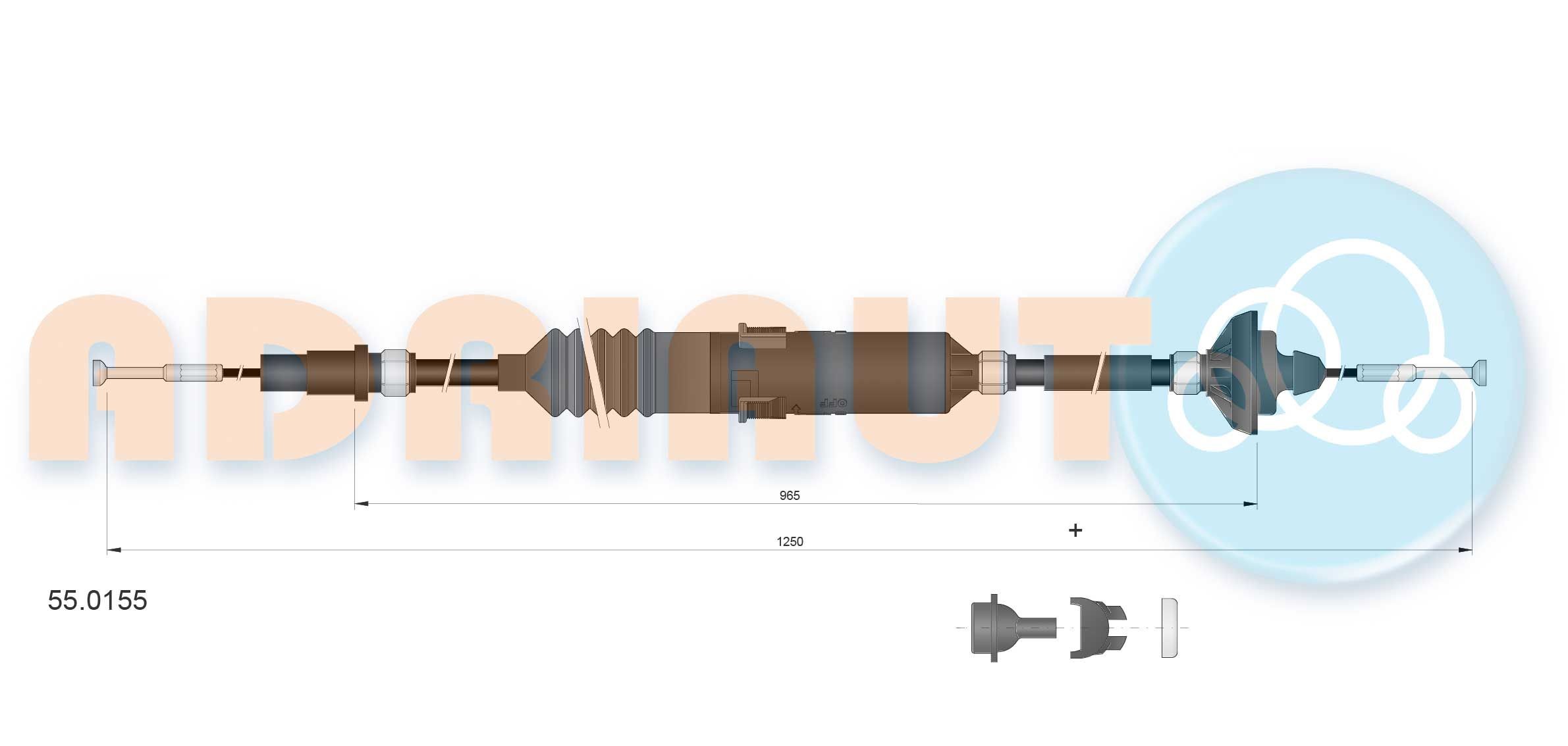 ADRIAUTO Koblingskabel 55.0155 Koblingskabel ADRIAUTO Hyundai i10 55.0155