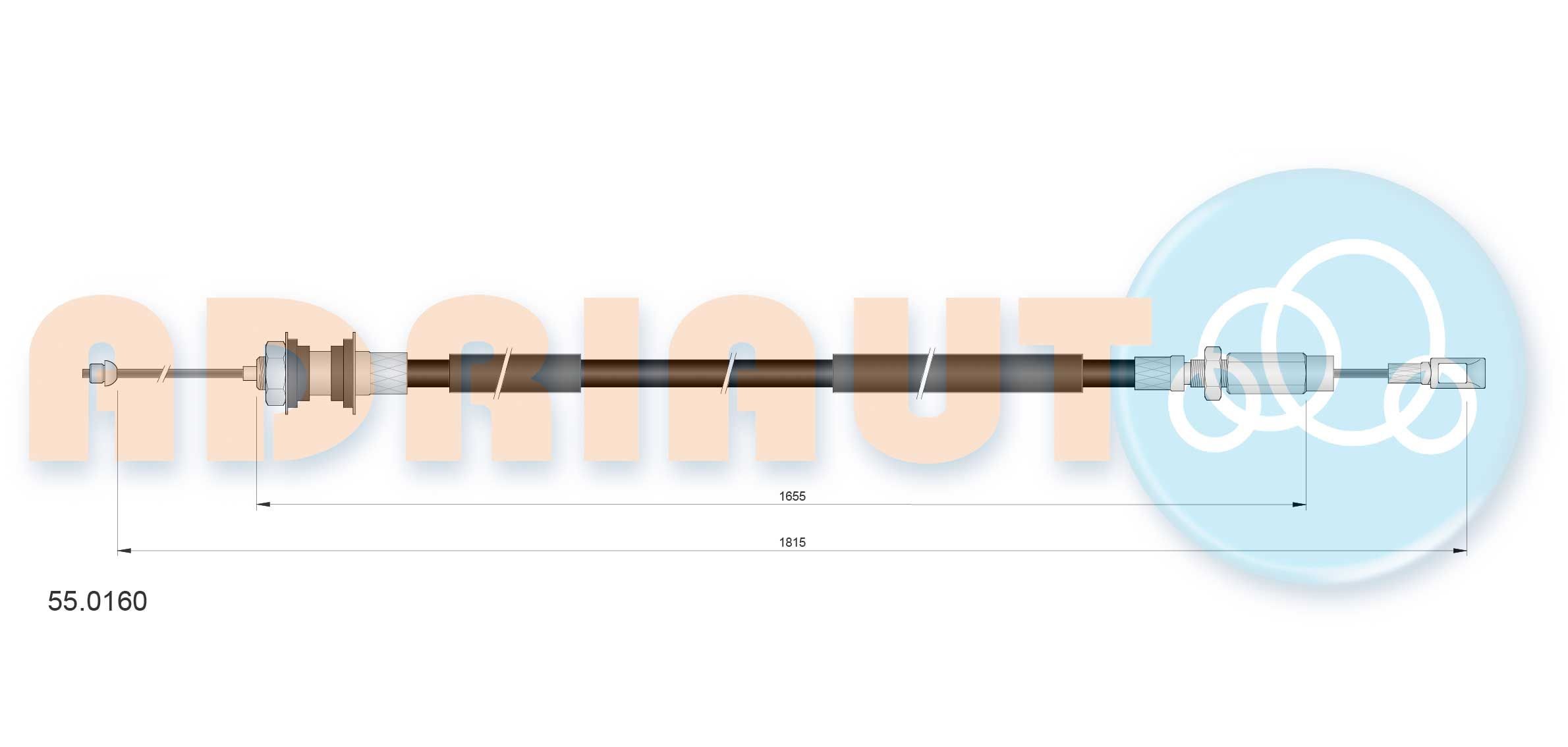 ADRIAUTO Koblingskabel 55.0160 Koblingskabel ADRIAUTO Hyundai i10 55.0160