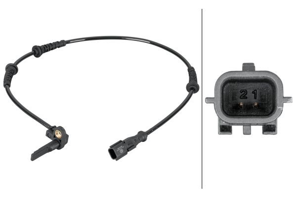 HELLA Αισθητήρας, στροφές τροχού 6PU 012 806-941 HELLA 6PU012806-941 Αισθητήρας ABS BMW Σειρά 4 γνήσια