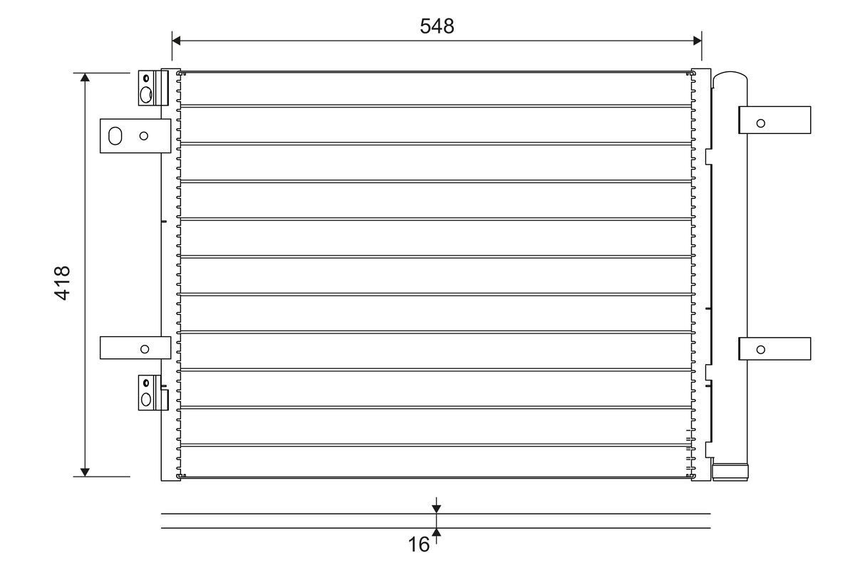 VALEO Kondensator, klimaanlæg 822564 AC condenser VALEO VERSO 822564 billig
