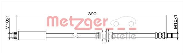 METZGER Bremžu šļūtene 4111627 4111627 Bremžu šļūtenes CHEVROLET CAPTIVA METZGER
