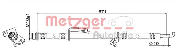 METZGER Brake hose 4111679 4111679 METZGER brake hose TOYOTA COROLLA