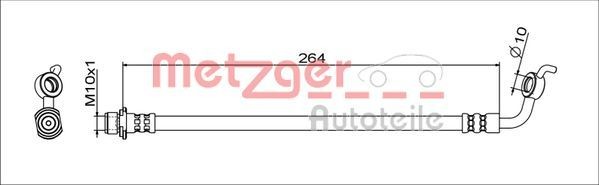 METZGER Bremseslange 4111719 4111719 Bremseslange METZGER TOYOTA HIGHLANDER