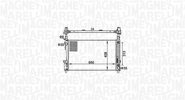 MAGNETI MARELLI Radiatore motore 350213151700 350213151700 Radiatore MERCEDES-BENZ GLK MAGNETI MARELLI costo